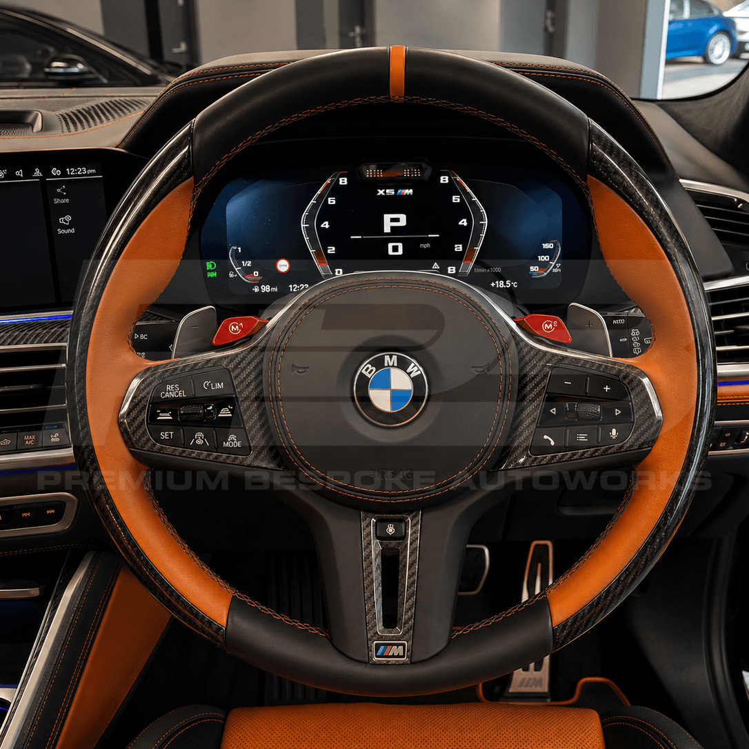 BMW Build Your Own bespoke steering wheel, made and quality checked in the UK