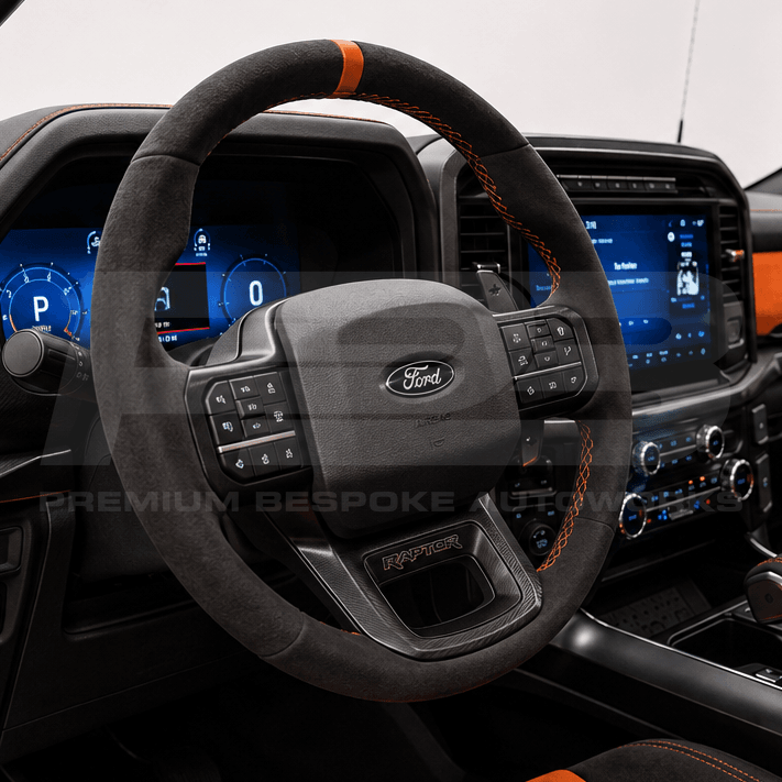 Ford custom steering wheel, hand-finished to order by Premium Bespoke AutoWorks