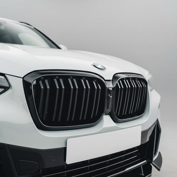 Parrilla delantera negra brillante BMW X3 G01 LCI y X4 G02 LCI (2021-2024)