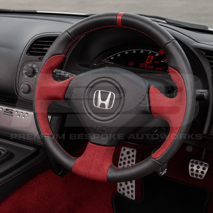 Honda custom steering wheel, hand-finished to order by Premium Bespoke AutoWorks