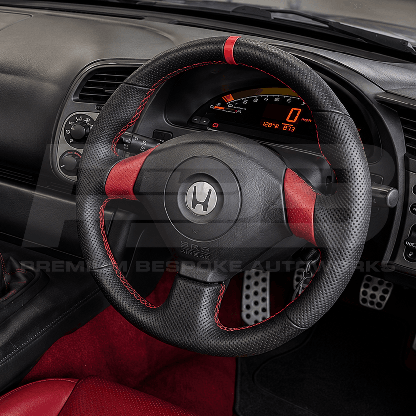 Bespoke Honda S2000 AP1 AP2 steering wheel in leather