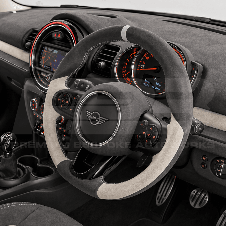 MINI custom steering wheel, hand-finished to order by Premium Bespoke AutoWorks