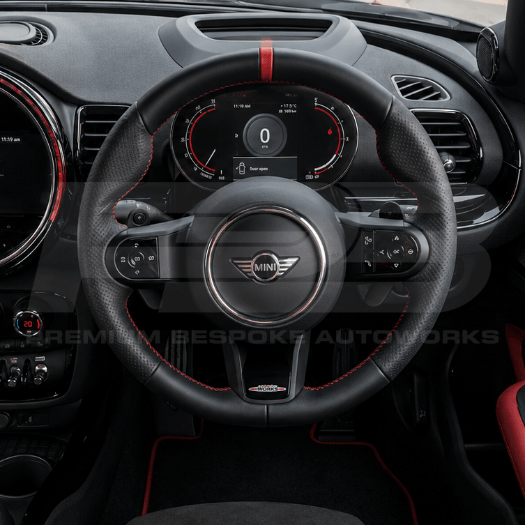 MINI custom steering wheel, hand-finished to order by Premium Bespoke AutoWorks