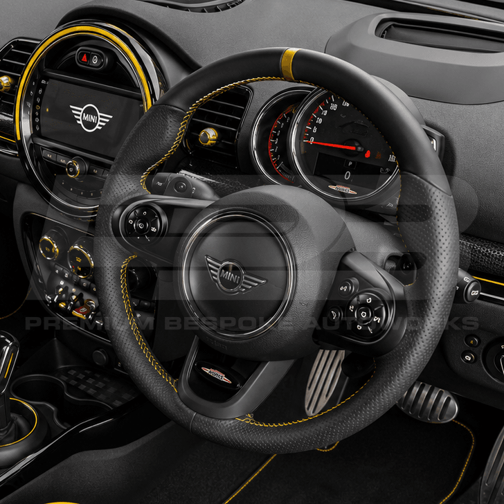 MINI custom steering wheel, hand-finished to order by Premium Bespoke AutoWorks