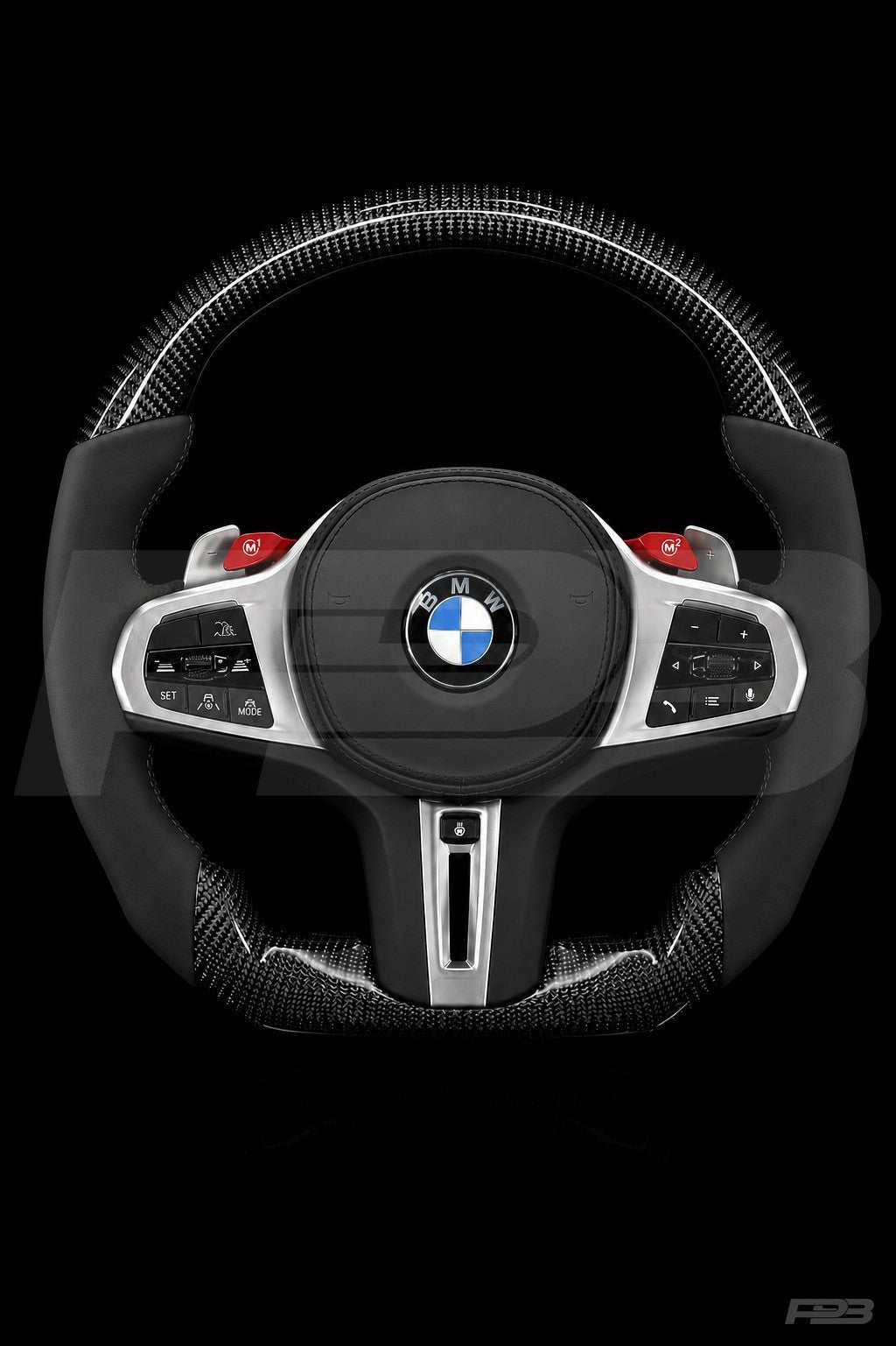 PBAW BMW M4 G82 Carbon Sport steering wheel — Complete Black stitching
