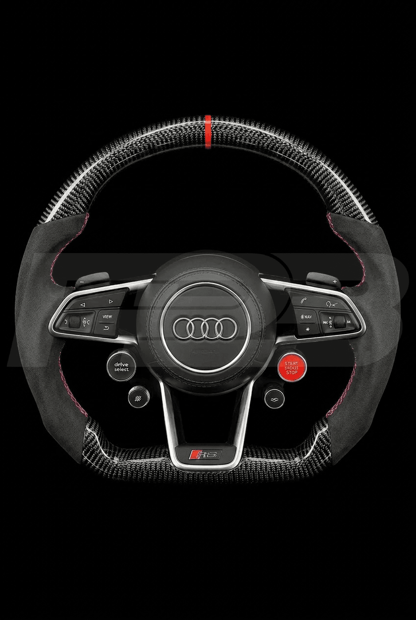 Audi R8 Carbon Alcantara — complete view, Pink stitching