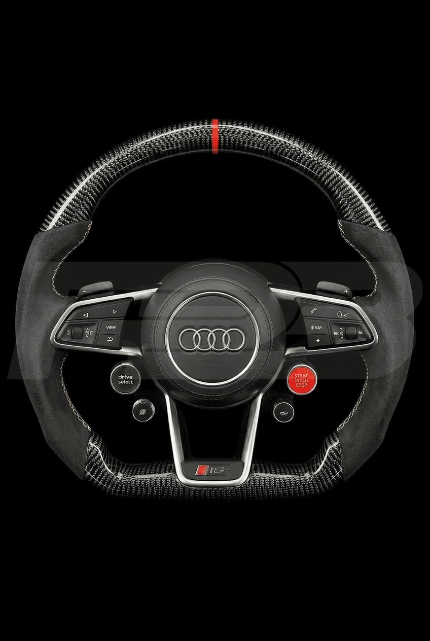 Audi R8 Carbon Alcantara — complete view, Yellow stitching
