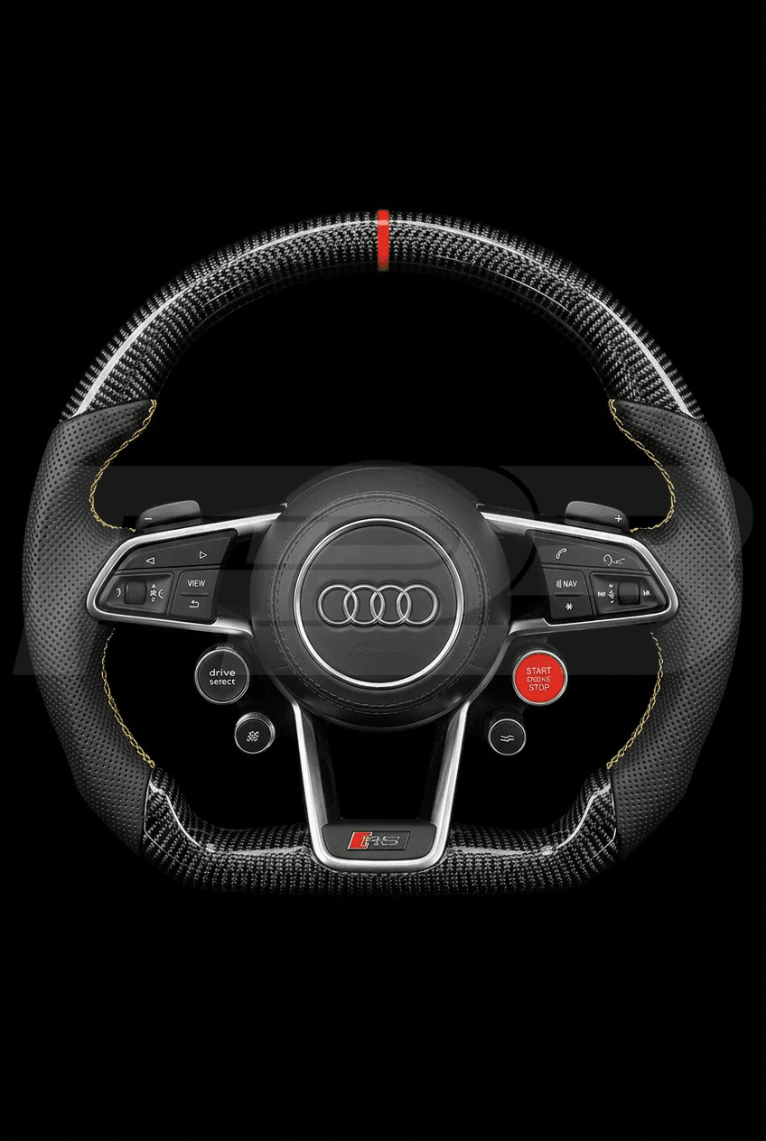Audi R8 Carbon Perf — complete view, Yellow stitching
