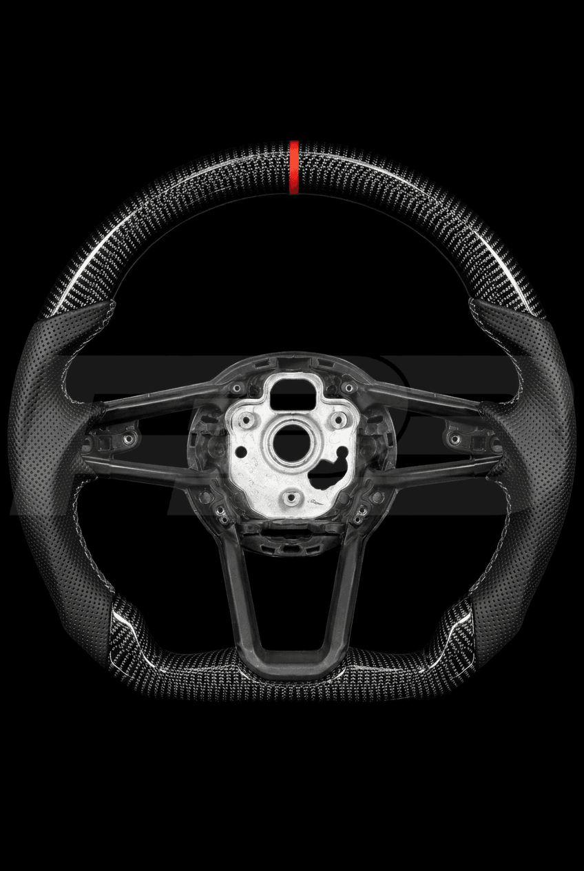 Audi R8 Carbon Perf — exposed view, Brown stitching