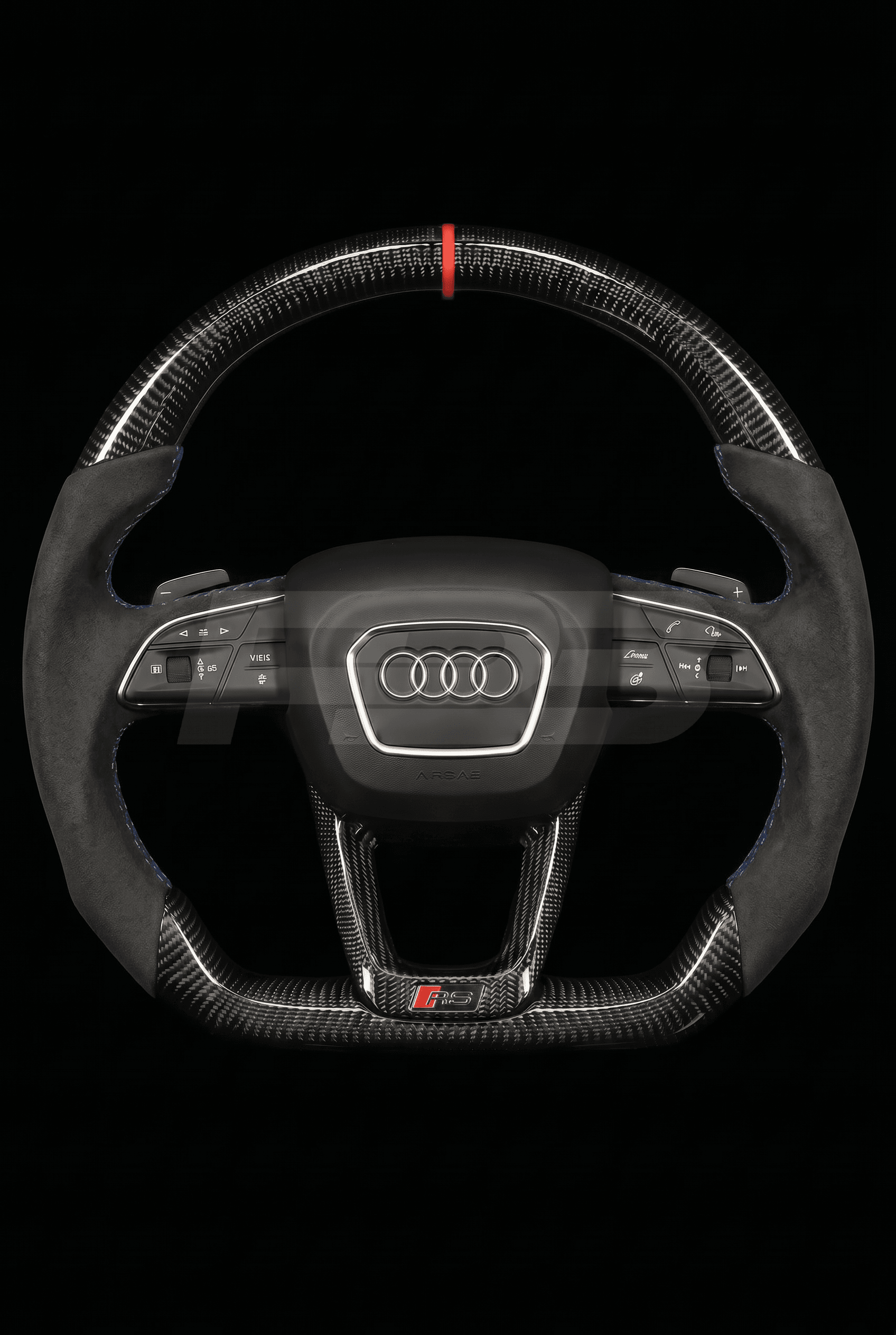 Audi RS Q8 Carbon Alcantara — complete view, Blue stitching