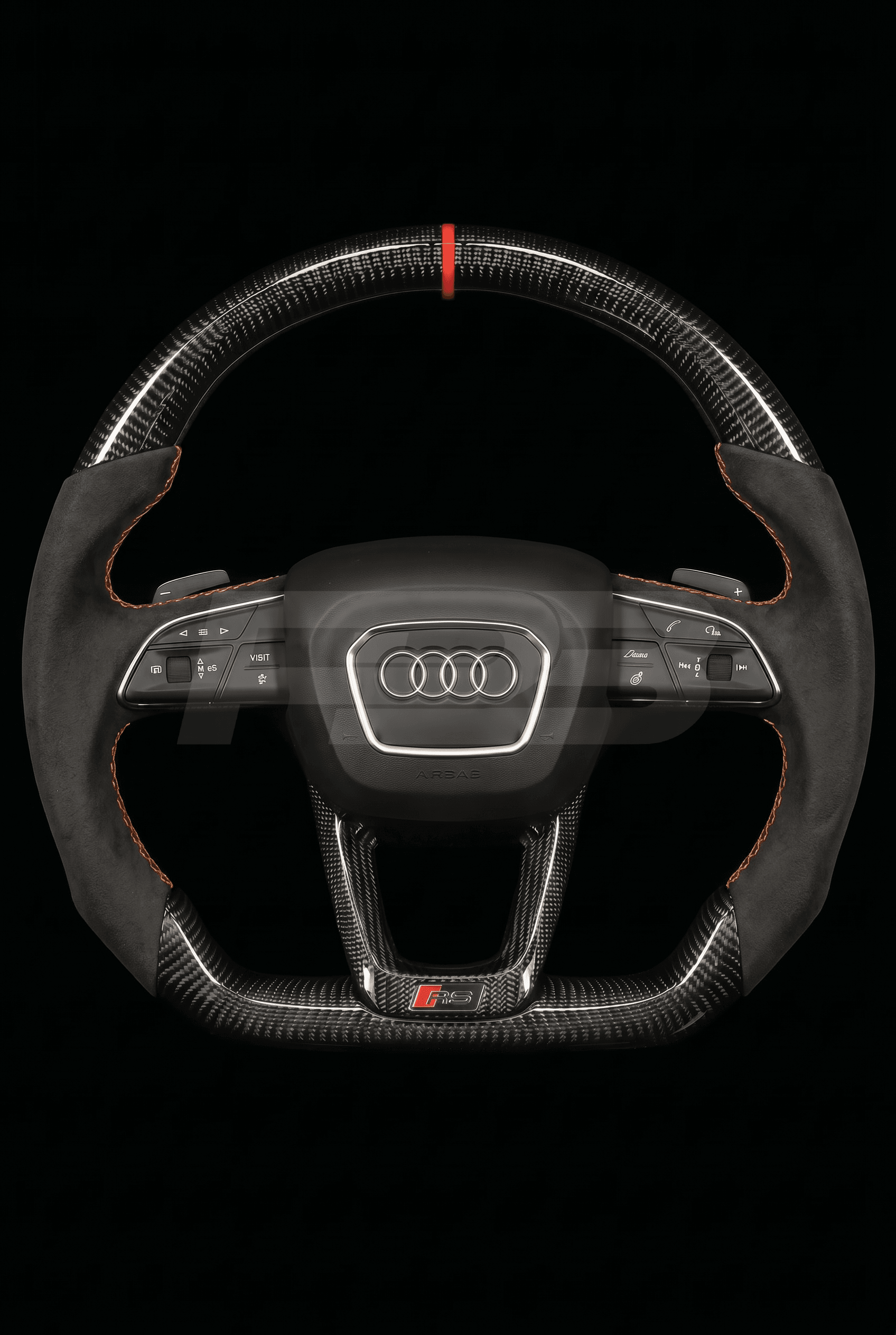 Audi RS Q8 Carbon Alcantara — complete view, Orange stitching