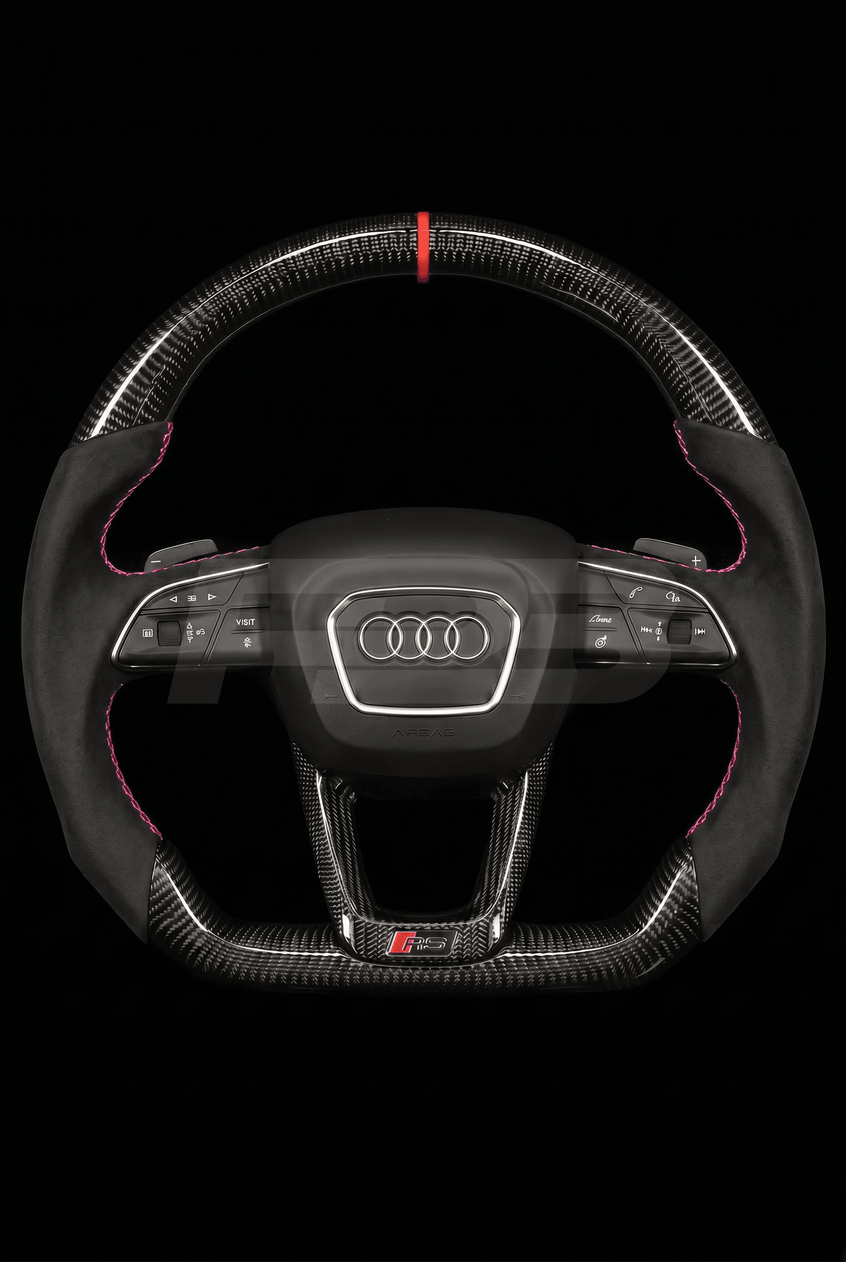 Audi RS Q8 Carbon Alcantara — complete view, Pink stitching