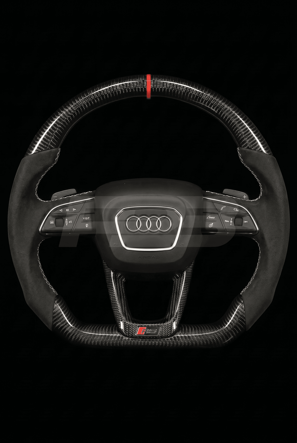 Audi RS Q8 Custom Steering Wheel, Carbon Alcantara, Made to Order