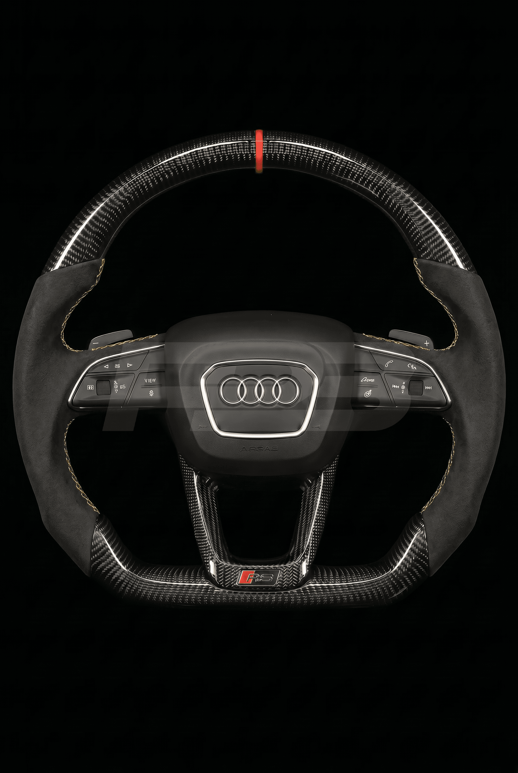 Audi RS Q8 Carbon Alcantara — complete view, Yellow stitching