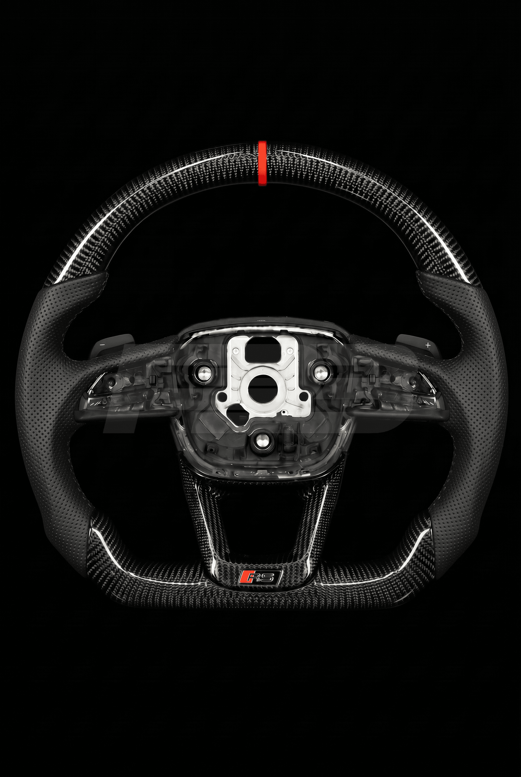 Audi RS Q8 Carbon Perf — exposed view, Black stitching