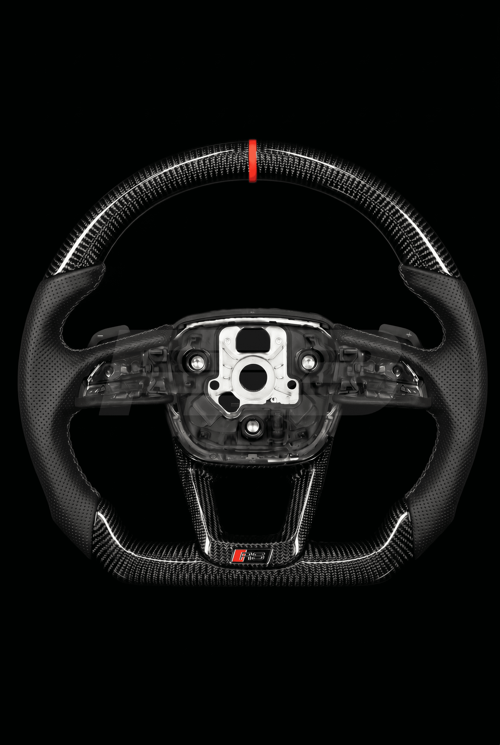 Audi RS Q8 Carbon Perf — exposed view, Red stitching