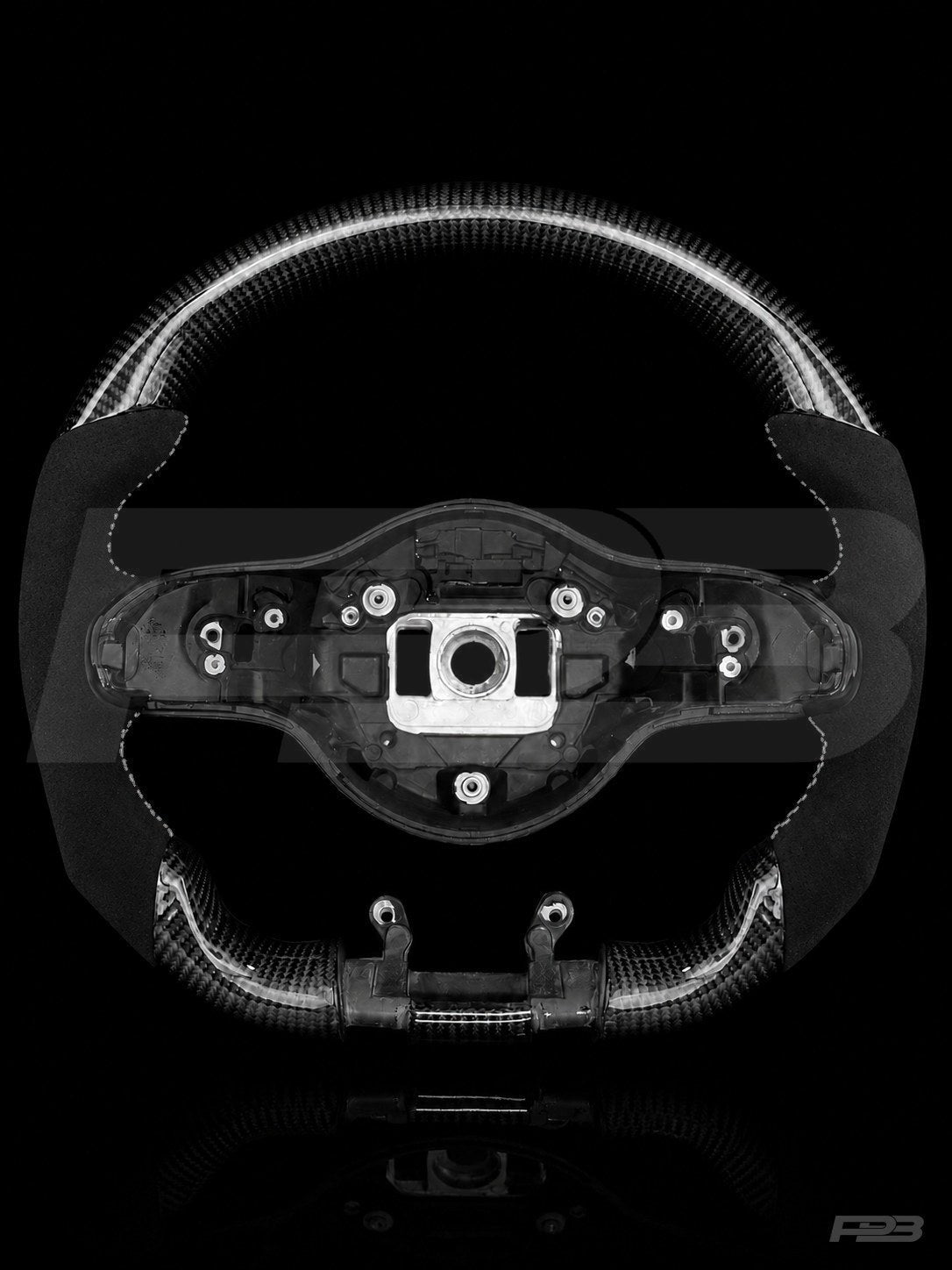 PBAW Mercedes-AMG C63 W205 Facelift Carbon Alcantara steering wheel — Exposed Grey stitching