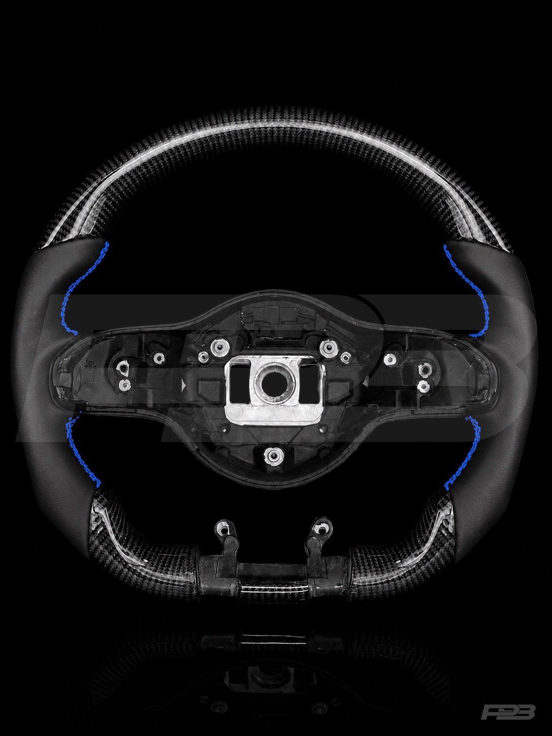 Mercedes C63 W205 Facelift Carbon Sport — exposed view, Blue stitching