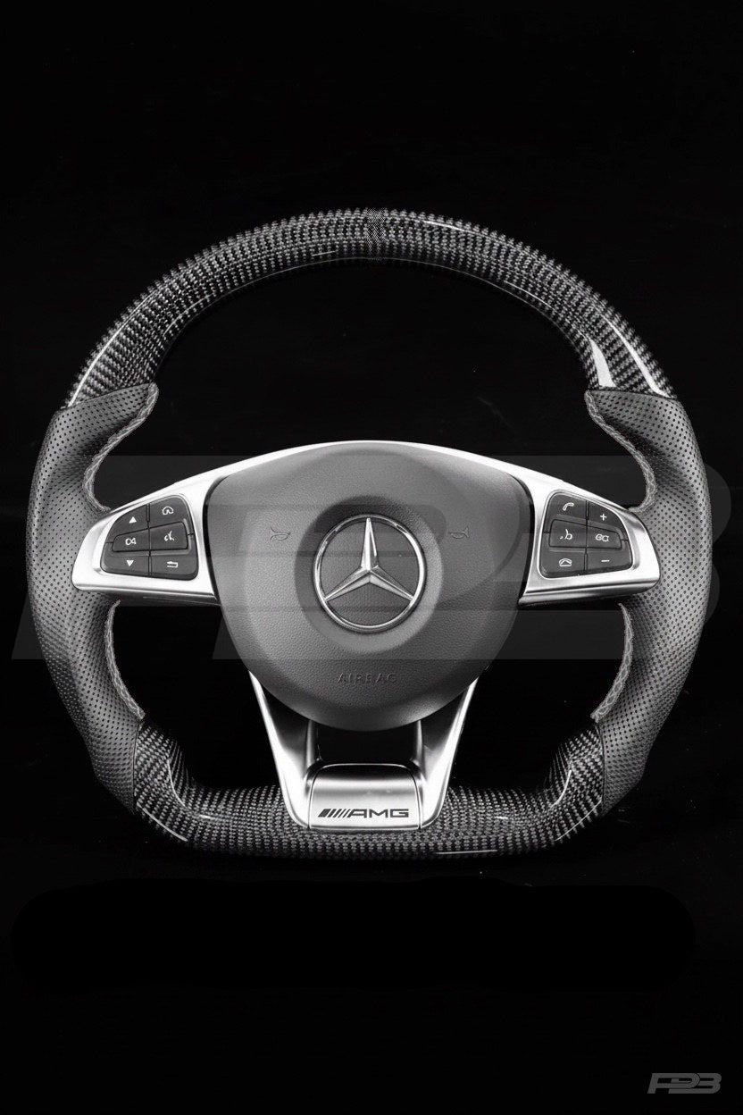 Mercedes C63 W205 Pre-Facelift Carbon Perf — complete view, Grey stitching