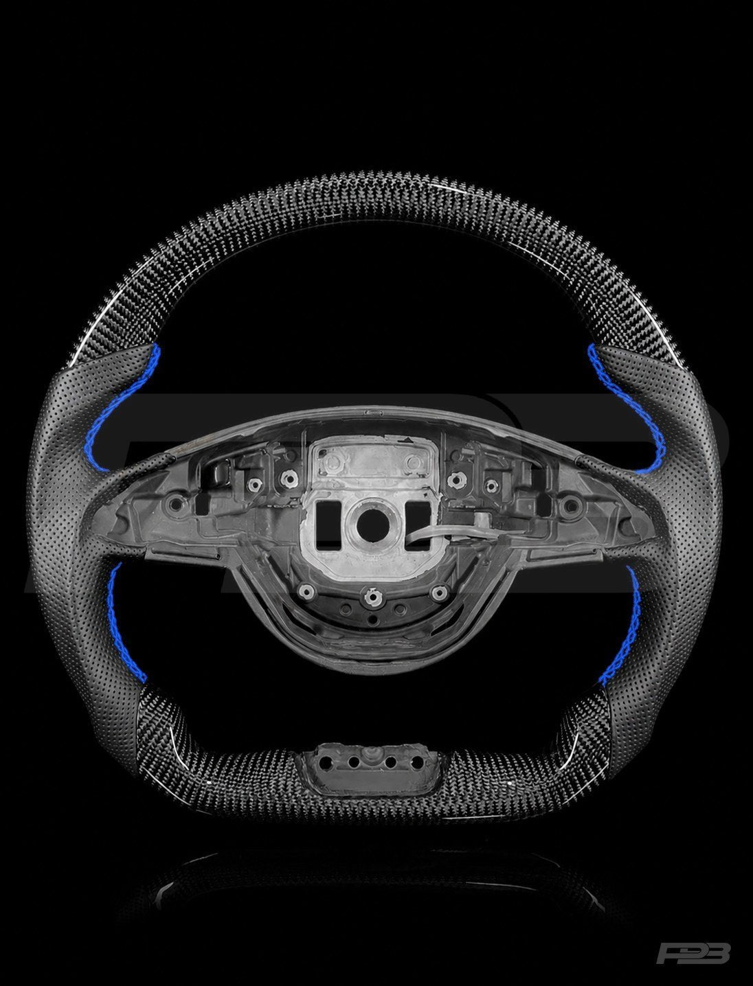 Mercedes C63 W205 Pre-Facelift Carbon Perf — exposed view, Blue stitching