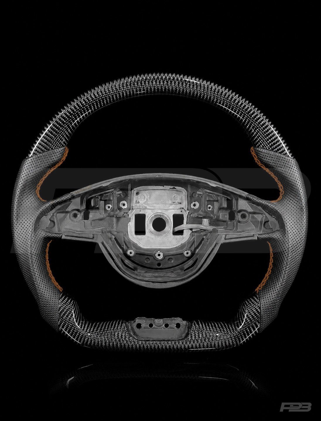Mercedes C63 W205 Pre-Facelift Carbon Perf — exposed view, Brown stitching