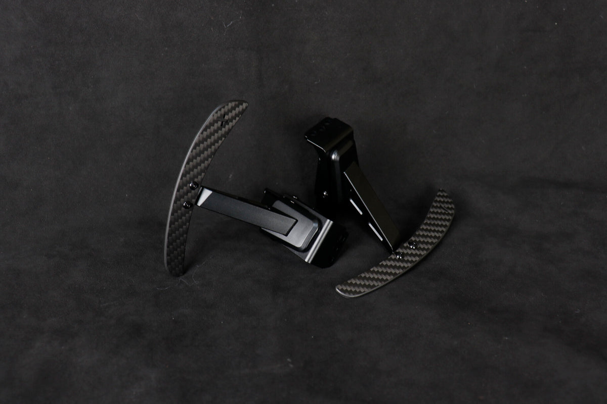 Porsche 991 magnetic paddle shifters, carbon effect pair | Premium Bespoke AutoWorks