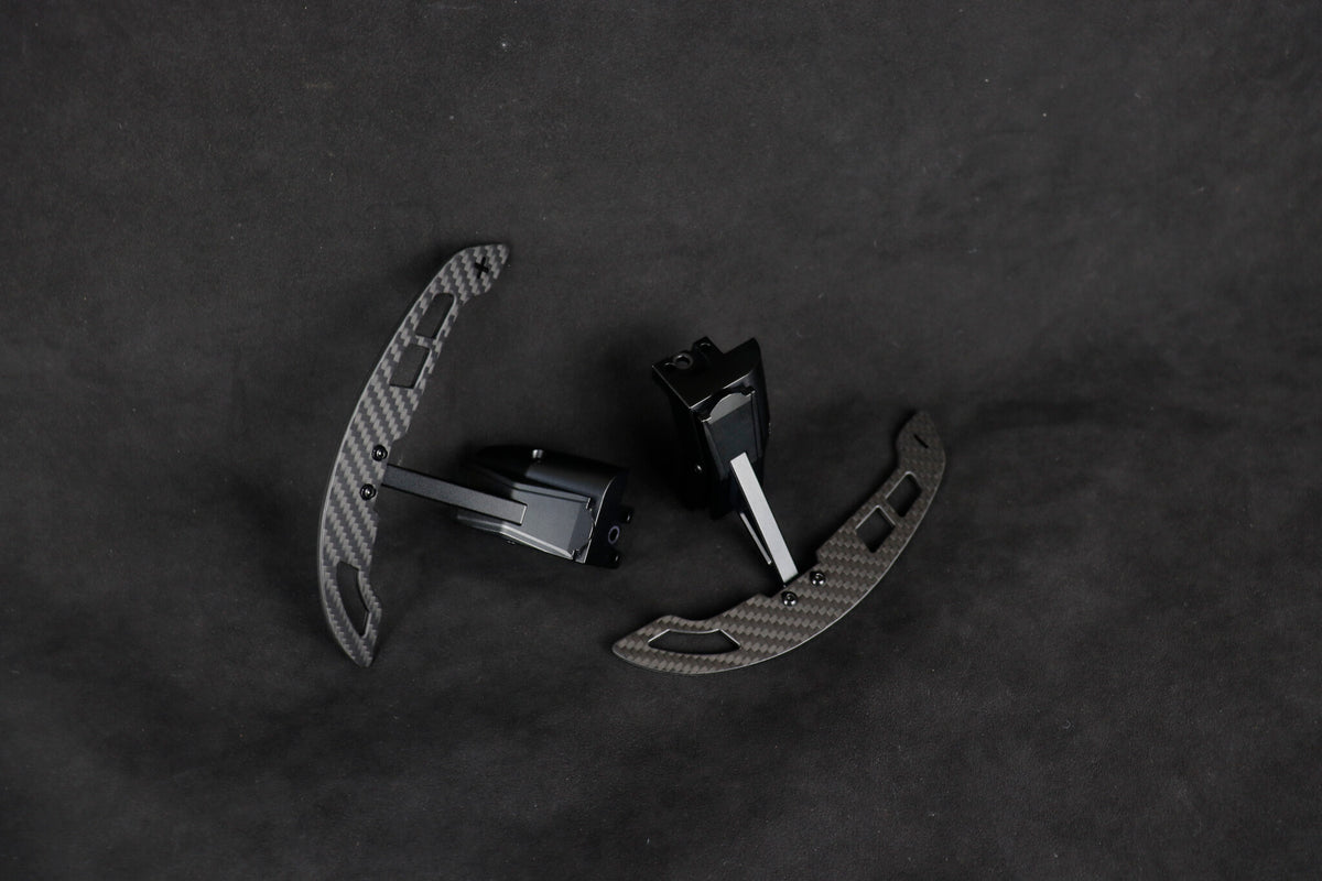 Porsche 992 magnetic paddle shifters, rear view | Premium Bespoke AutoWorks