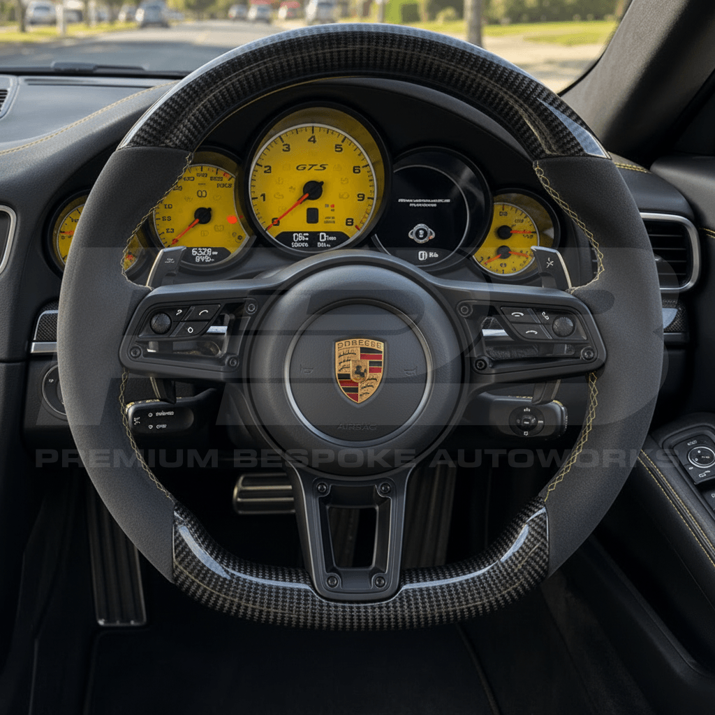 porsche cayenne 958 carbon fibre steering wheel