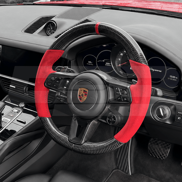 porsche cayenne carbon fbire steering wheel 9y0