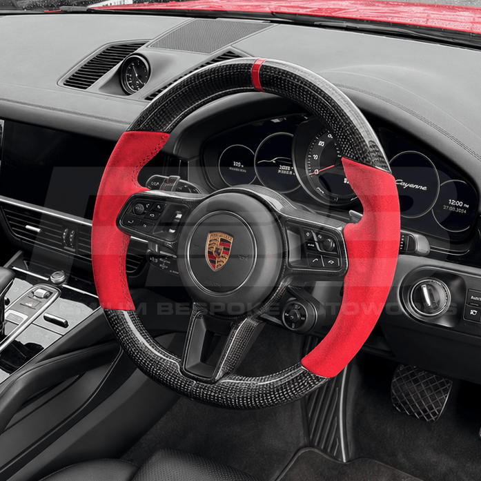 porsche cayenne carbon fbire steering wheel 9y0