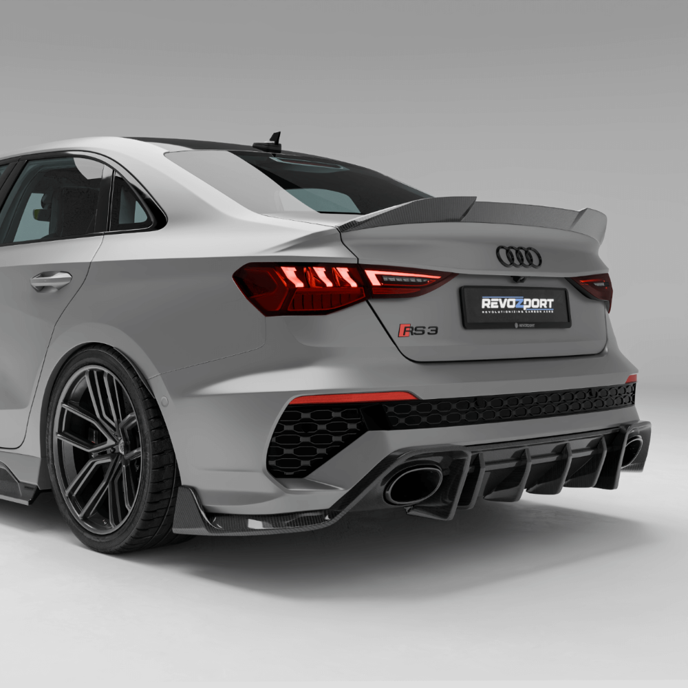 REVOZPORT Audi RS3 8Y Saloon Carbon Fibre Rear Diffuser (2021-2024), image 2 - Premium Bespoke AutoWorks