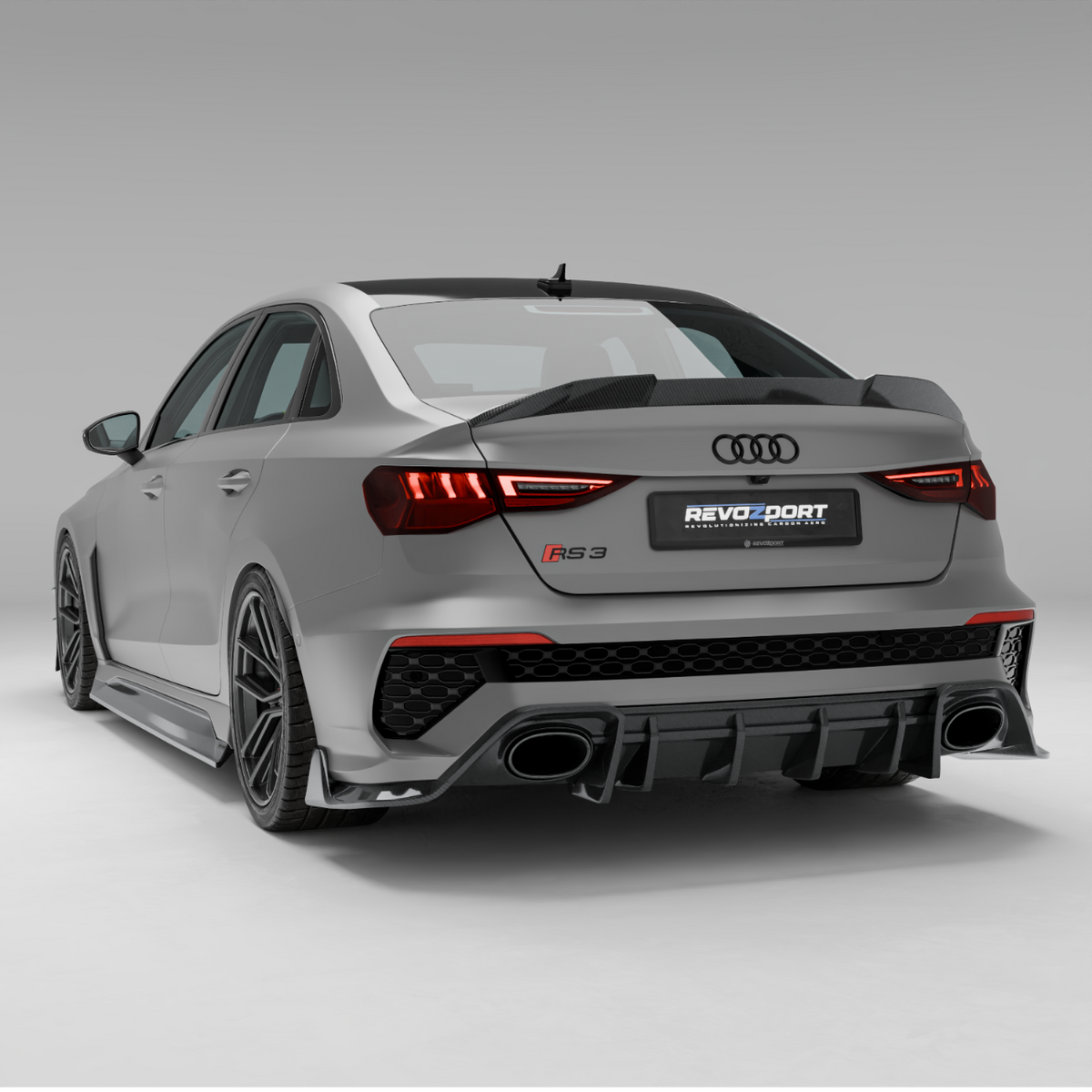 REVOZPORT Audi RS3 8Y Saloon Carbon Fibre Spoiler (2021+), image 6 - Premium Bespoke AutoWorks