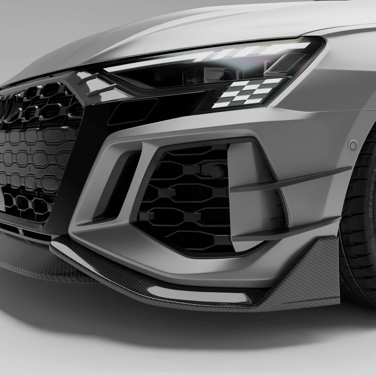 REVOZPORT Audi RS3 8Y Sportback Carbon Fibre Canards (2021-2024), image 2 - Premium Bespoke AutoWorks