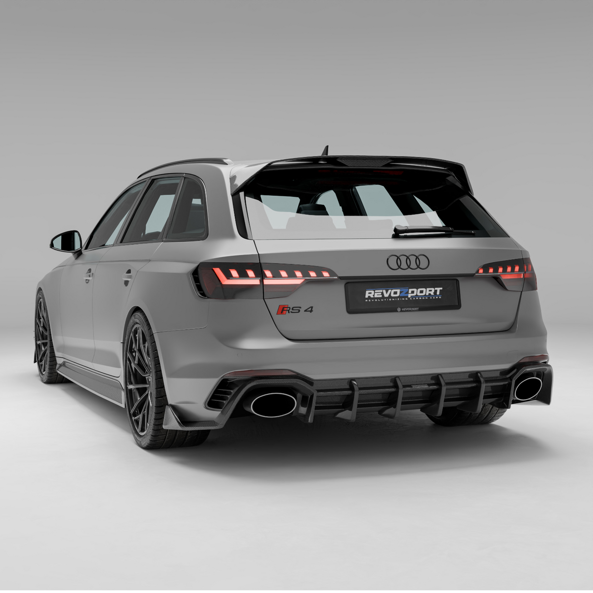 REVOZPORT Audi RS4 Avant B9.5 Carbon Fibre Rear Diffuser (2020-2023), image 10 - Premium Bespoke AutoWorks
