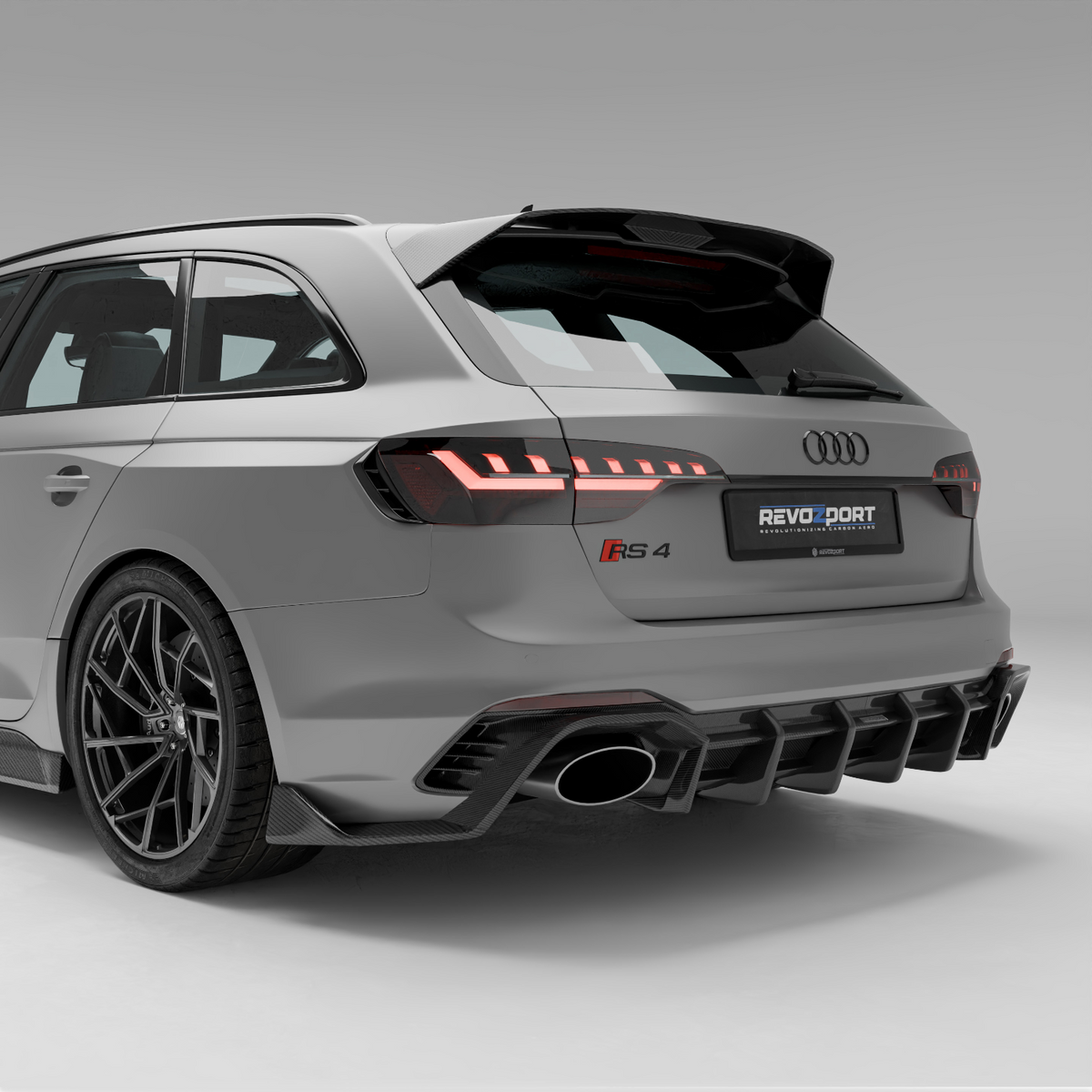 REVOZPORT Audi RS4 Avant B9.5 Carbon Fibre Rear Diffuser (2020-2023), image 2 - Premium Bespoke AutoWorks