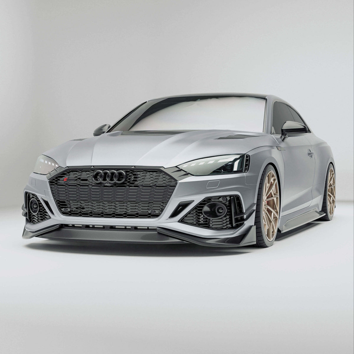 REVOZPORT Audi RS5 Coupe B9.5 Carbon Fibre Front Lip (2020-2024), image 2 - Premium Bespoke AutoWorks