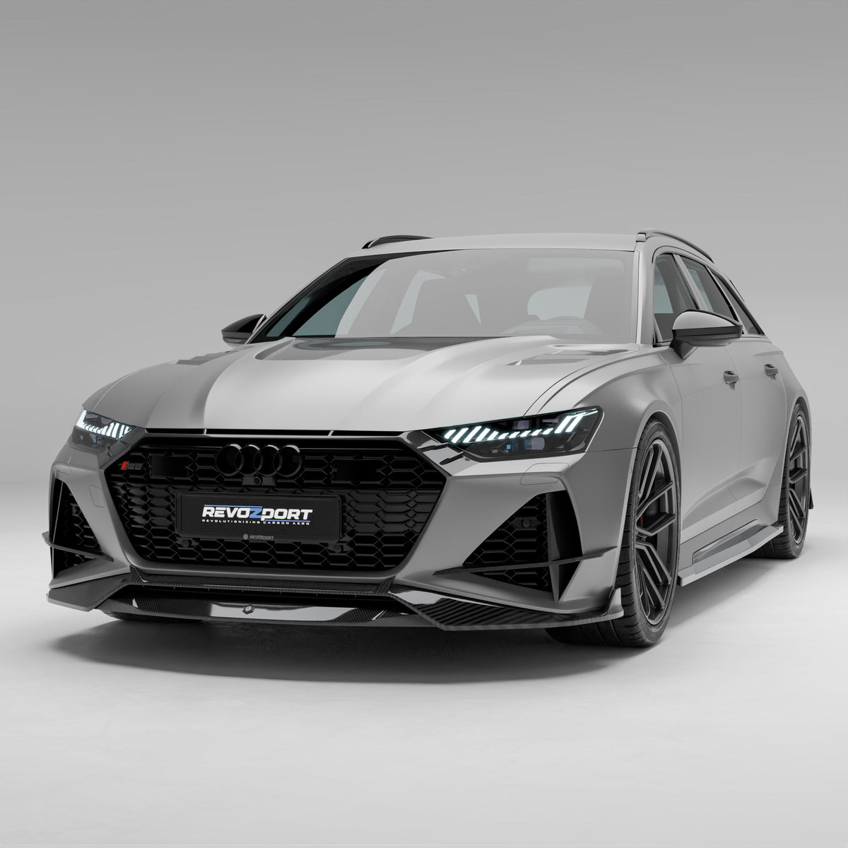 REVOZPORT Audi RS6 Avant C8 Carbon Fibre Front Lip (2020+), image 2 - Premium Bespoke AutoWorks