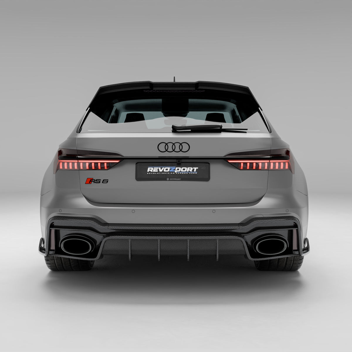 REVOZPORT Audi RS6 Avant C8 Carbon Fibre Rear Diffuser (2020+), image 9 - Premium Bespoke AutoWorks