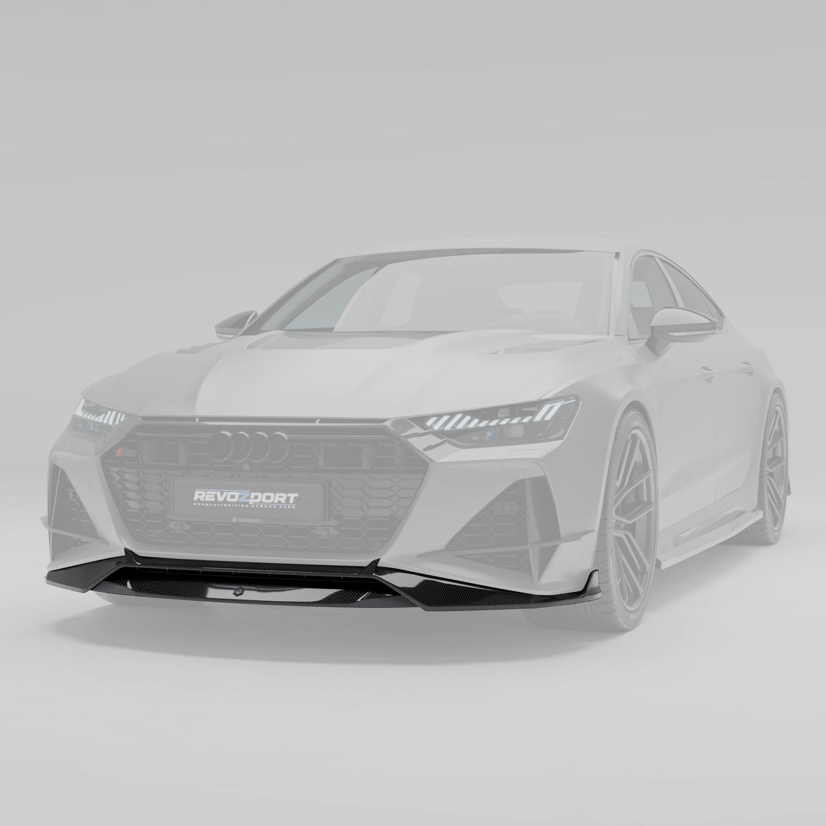 REVOZPORT Audi RS7 Sportback C8 Carbon Fibre Front Lip (2020+) - Premium Bespoke AutoWorks