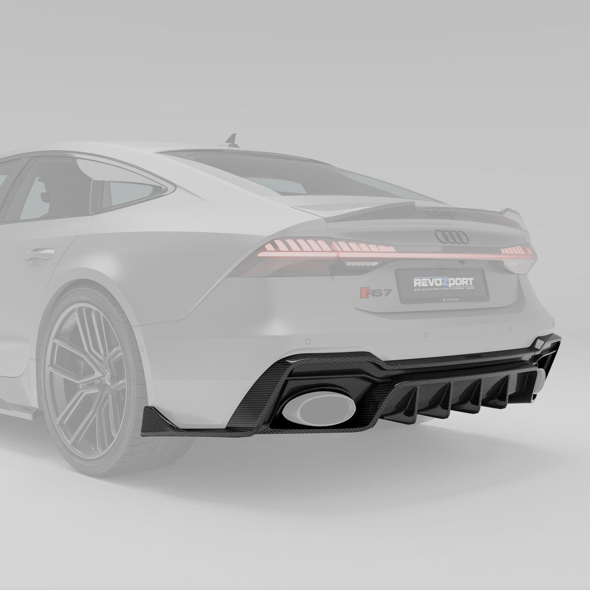 REVOZPORT Audi RS7 Sportback C8 Carbon Fibre Rear Diffuser (2020+) - Premium Bespoke AutoWorks