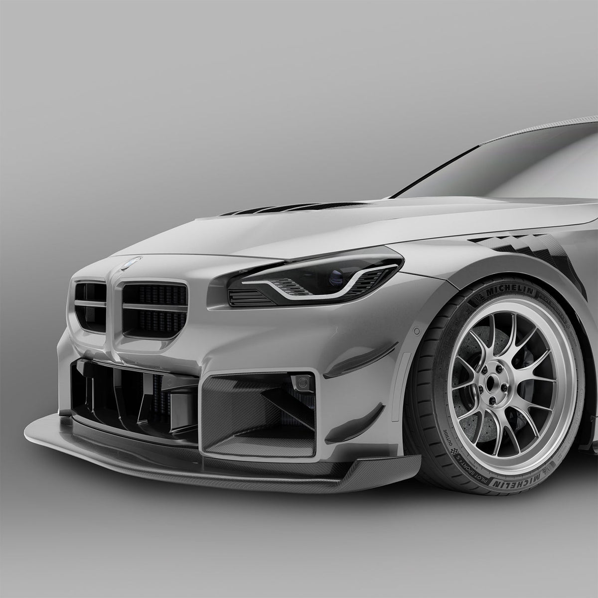 REVOZPORT BMW M2 G87 Carbon Fibre Aero Front Bumper Canards (2023+), image 10 - Premium Bespoke AutoWorks