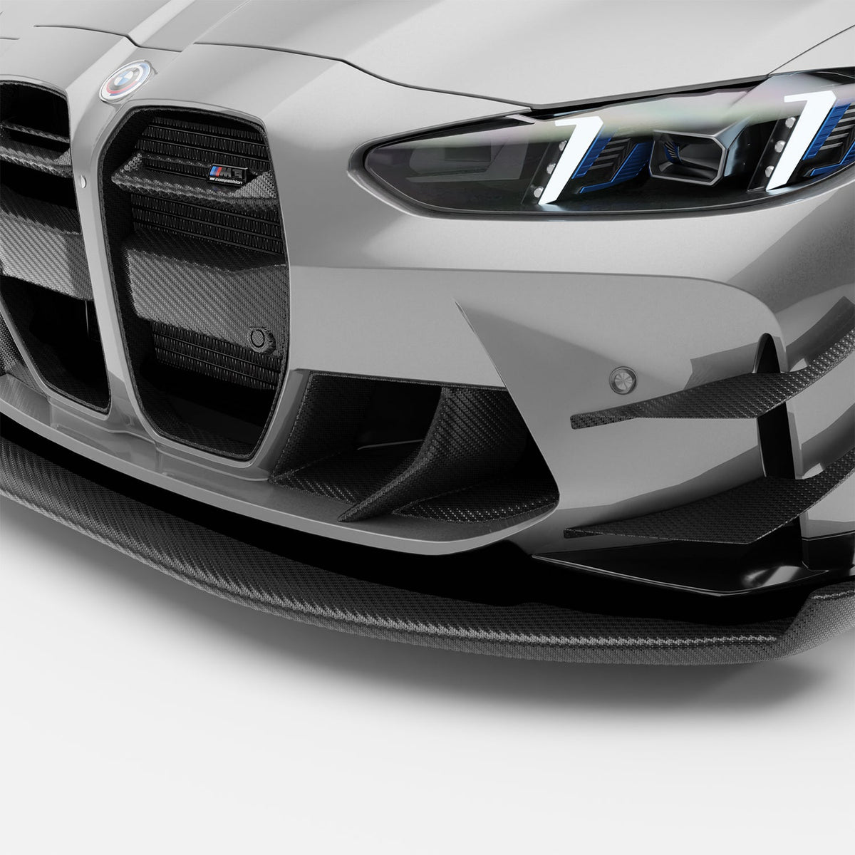 REVOZPORT BMW M3 G80 Carbon Fibre Aero Front Bumper Canards (2021+), image 11 - Premium Bespoke AutoWorks