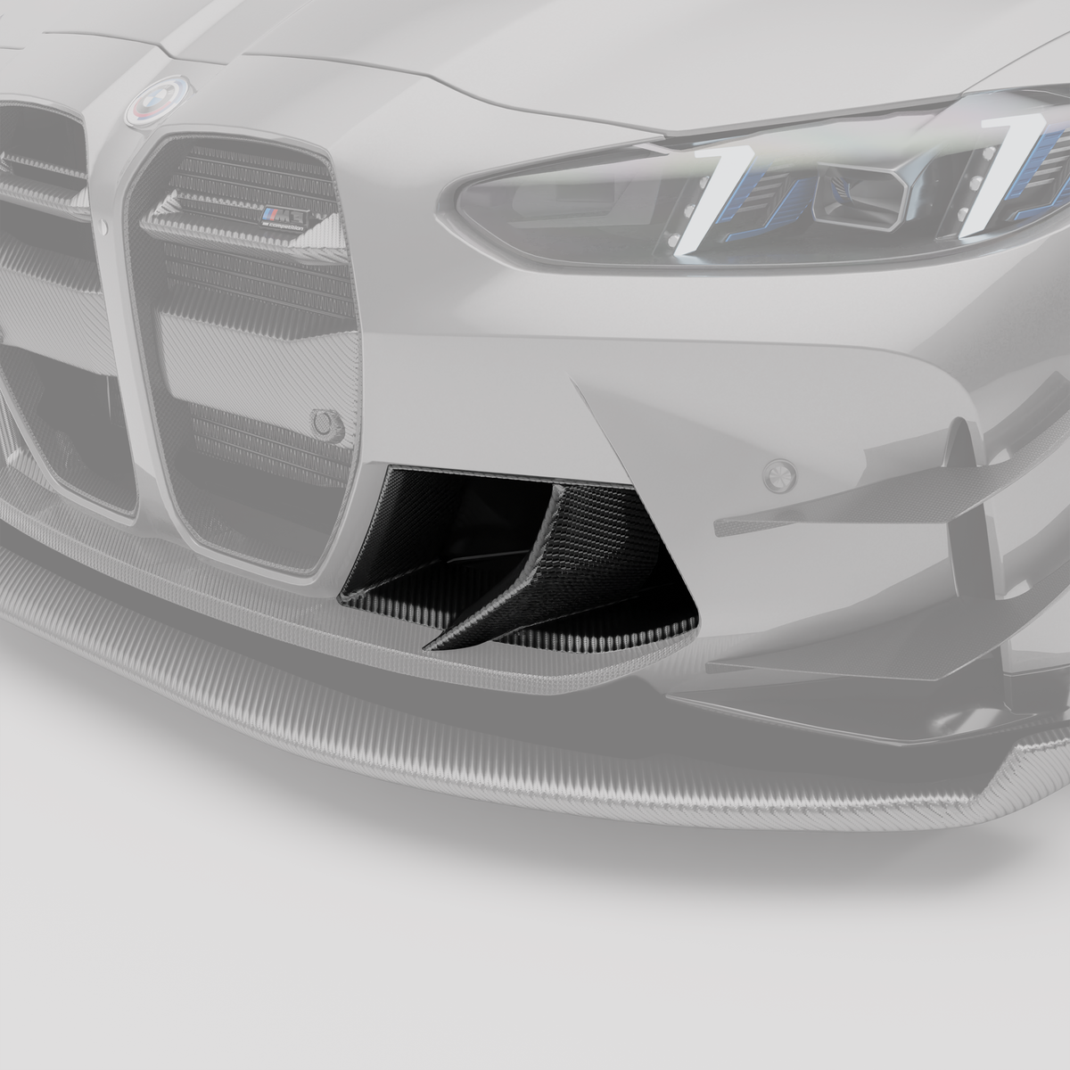 REVOZPORT BMW M3 G80 Carbon Fibre Aero Front Bumper Inlets (2021+), image 2 - Premium Bespoke AutoWorks