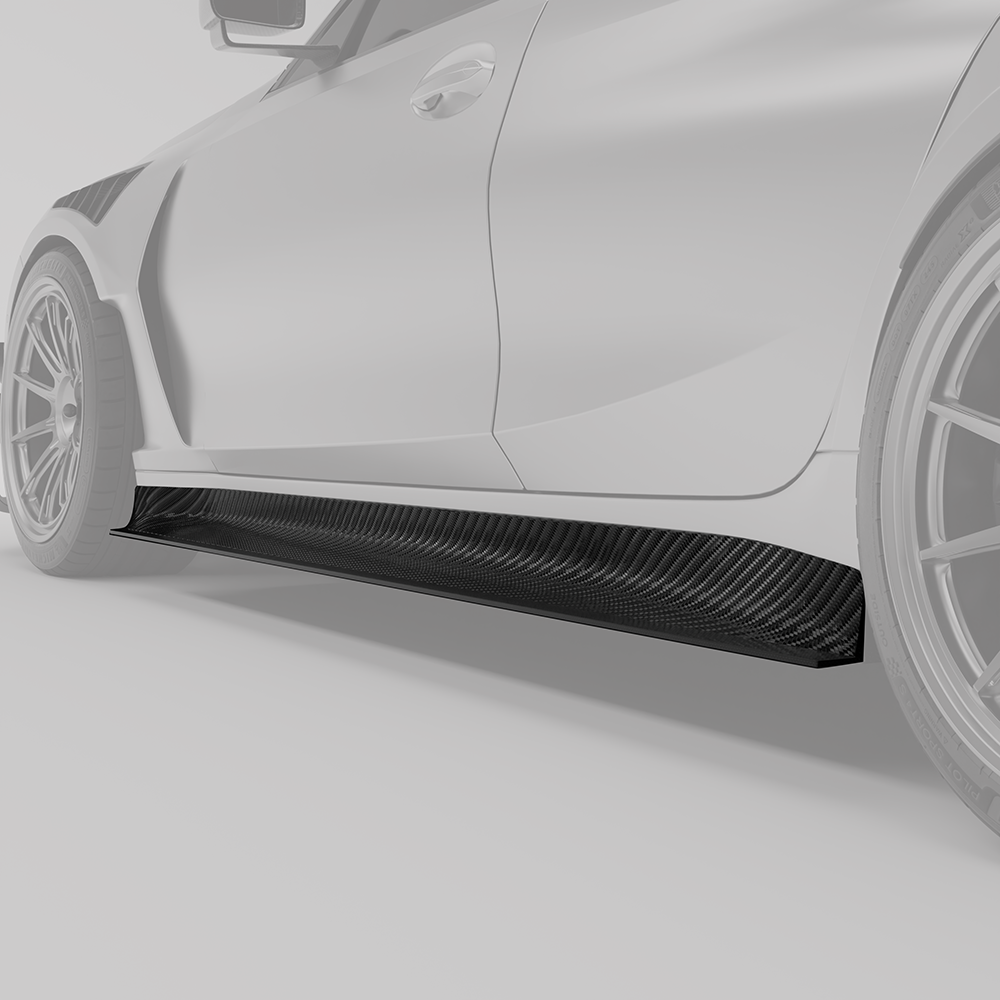 REVOZPORT BMW M3 G80 Carbon Fibre Aero Side Skirts (2021+), image 2 - Premium Bespoke AutoWorks