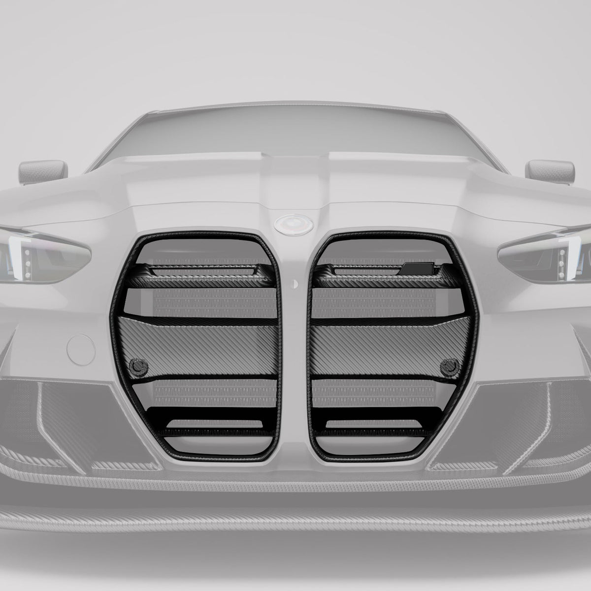 REVOZPORT BMW M3 G80 Carbon Fibre Race Front Grille for Cars Without ACC (2021+), image 2 - Premium Bespoke AutoWorks
