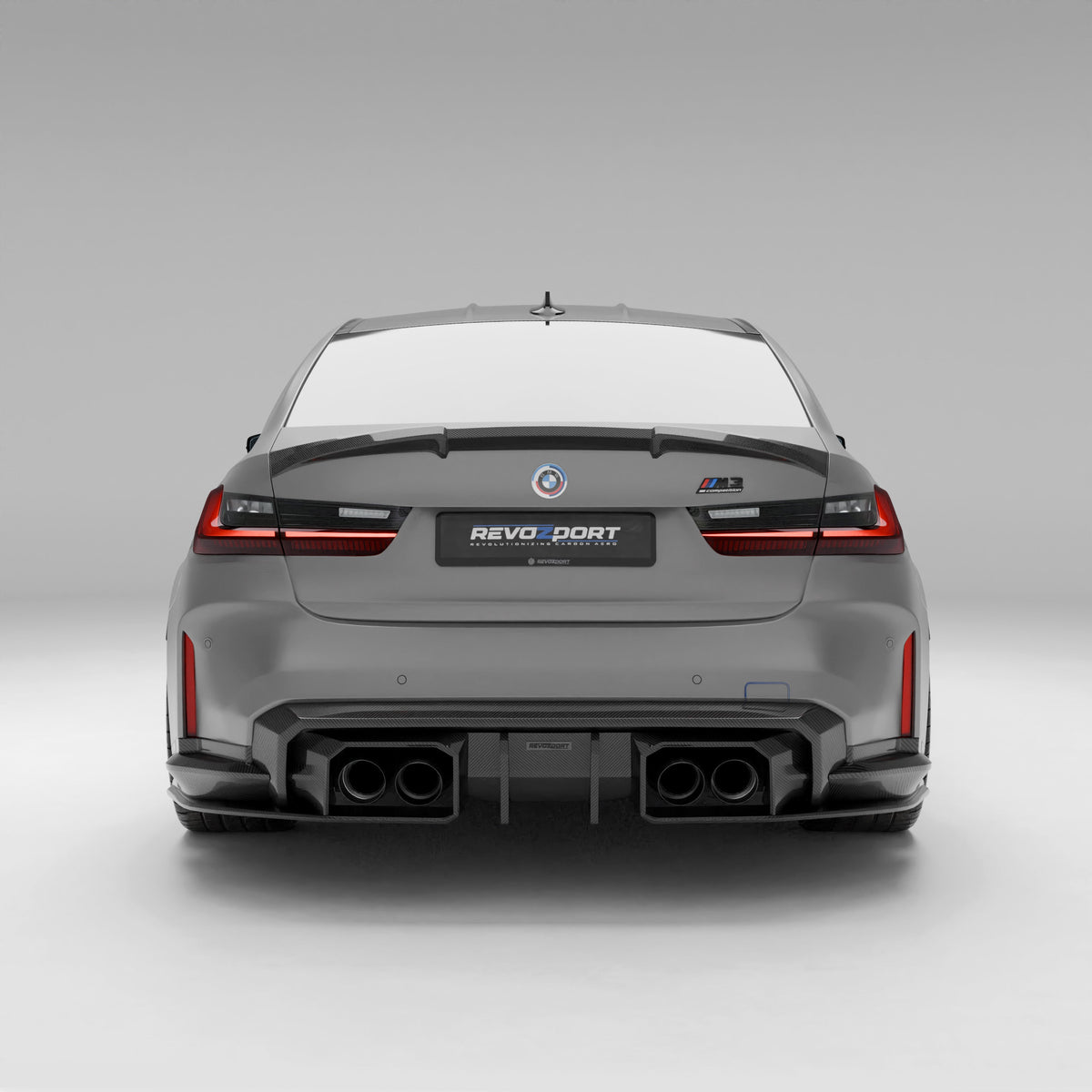 REVOZPORT BMW M3 G80 Carbon Fibre Rear Diffuser (2021+), image 9 - Premium Bespoke AutoWorks