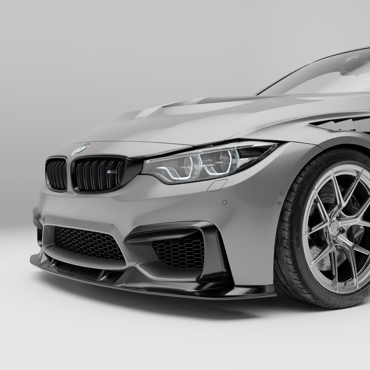 REVOZPORT BMW M4 F82 Carbon Fibre Front Canards (2014-2020), image 2 - Premium Bespoke AutoWorks