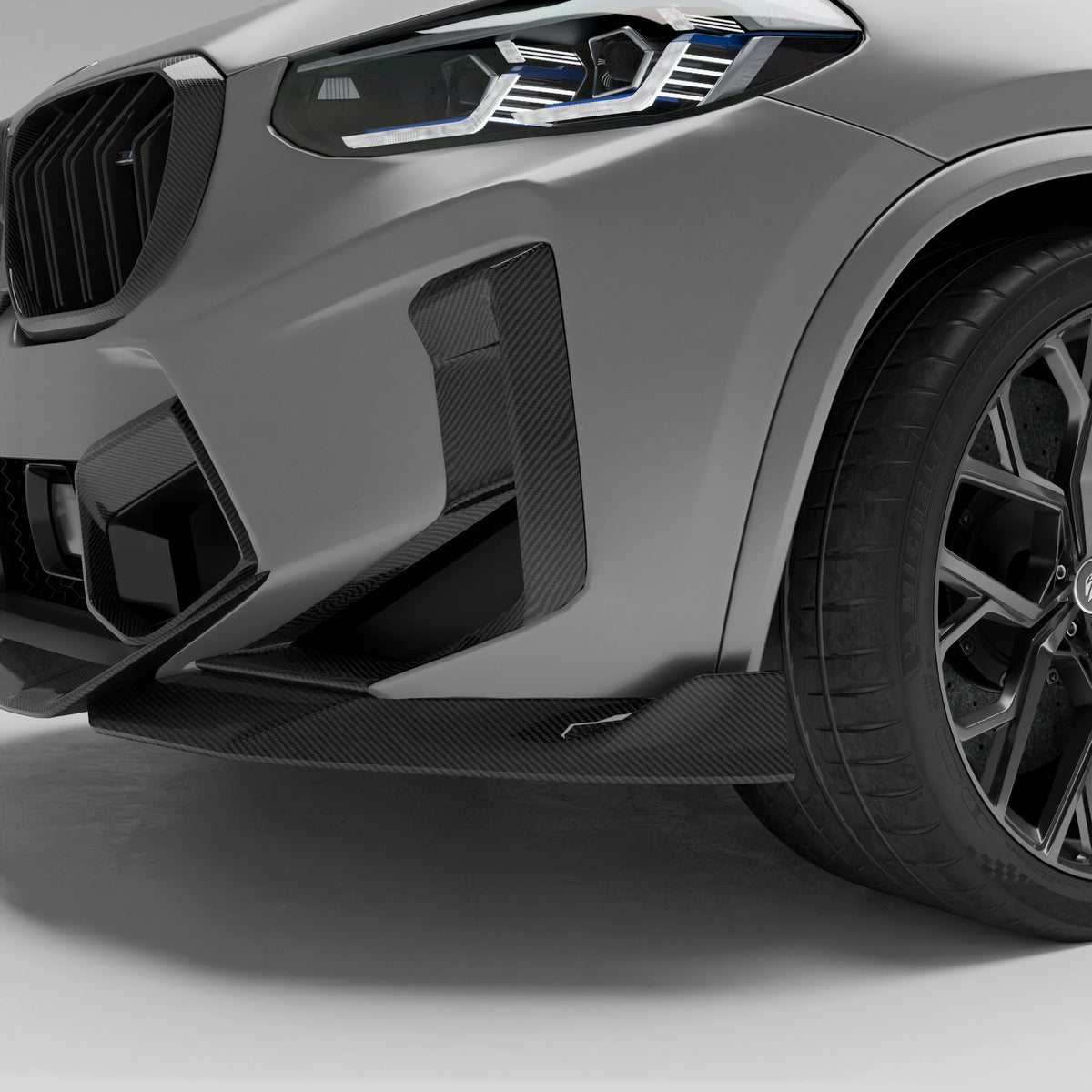 REVOZPORT BMW X3M F97 LCI Carbon Fibre Front Bumper Air Intake Covers (2021-2024), image 2 - Premium Bespoke AutoWorks