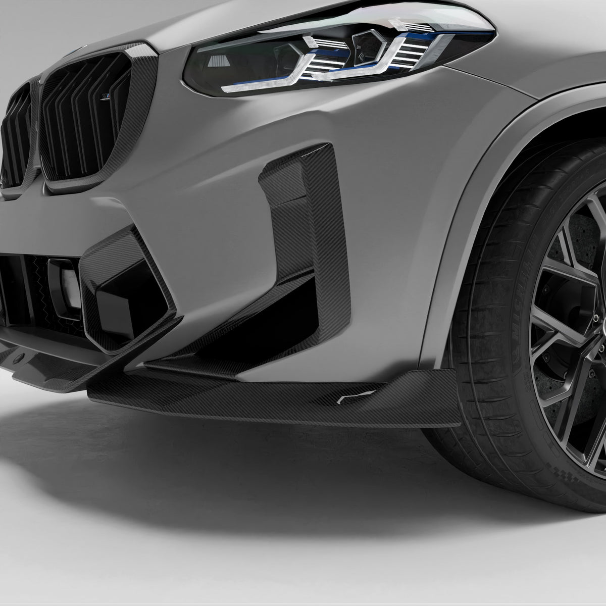 REVOZPORT BMW X4M F98 LCI Carbon Fibre Bumper Air Intake Covers (2021-2025), image 2 - Premium Bespoke AutoWorks