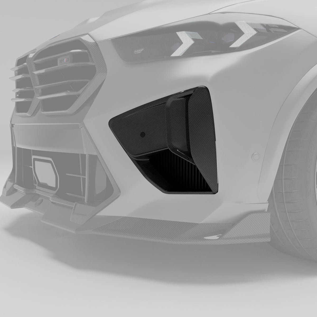 REVOZPORT BMW X5M F95 LCI Carbon Fibre Front Bumper Air Vents (2023+) - Premium Bespoke AutoWorks
